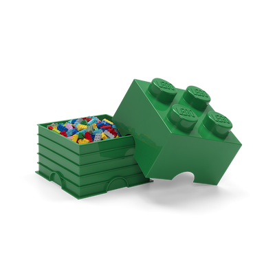 Cutie depozitare LEGO 4 verde inchis