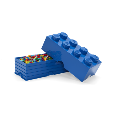 Cutie depozitare LEGO 2x4 albastru inchis