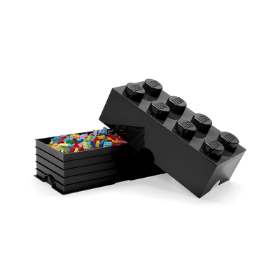 Cutie depozitare LEGO 2x4 negru