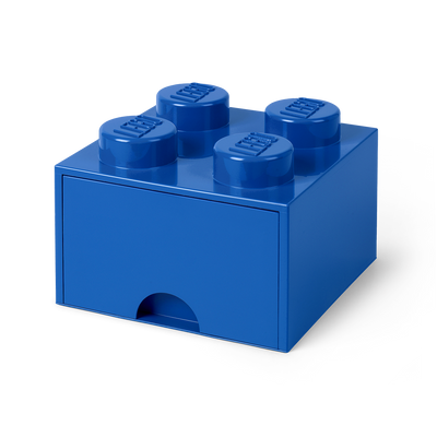 Cutie depozitare LEGO 2x2 cu sertar, albastru