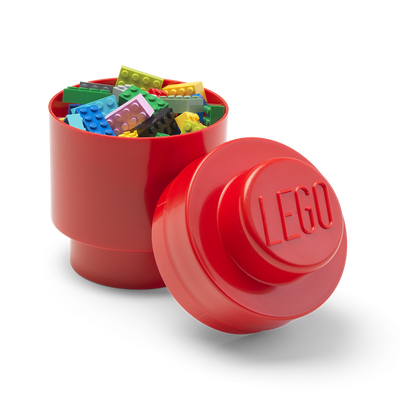 Cutie depozitare rotunda LEGO 1 rosu