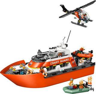 LEGO City 60504 — Barcă de salvare și elicopter ale Pazei de Coastă