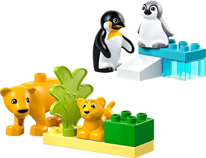 LEGO DUPLO 10442 — Familii de animale salbatice: Pinguini și lei