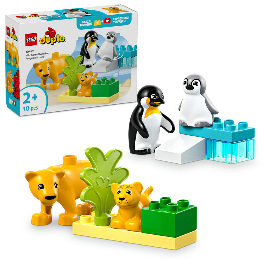 LEGO DUPLO 10442 — Familii de animale salbatice: Pinguini și lei – imagine 1