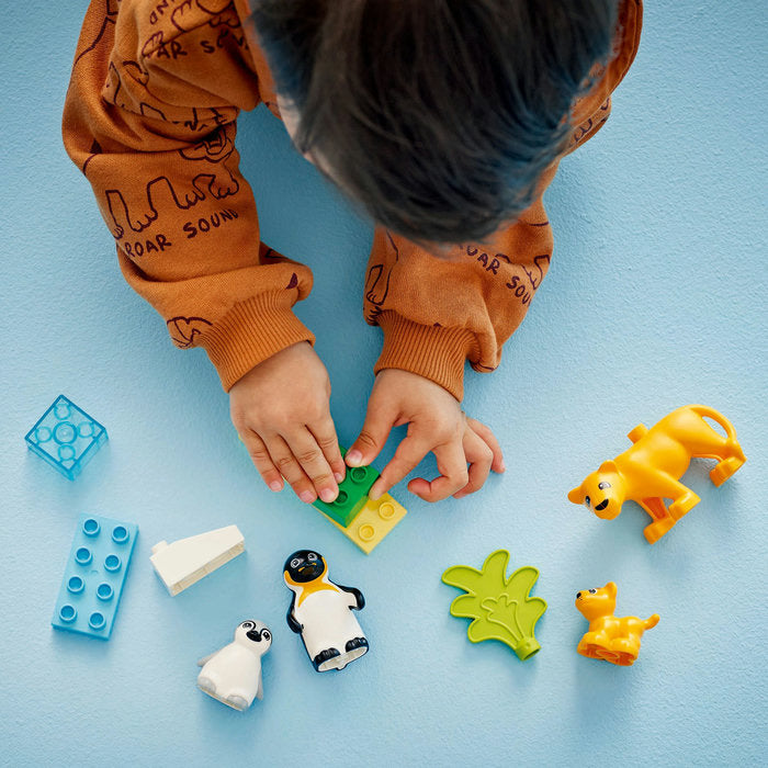 LEGO DUPLO 10442 — Familii de animale salbatice: Pinguini și lei – imagine 8