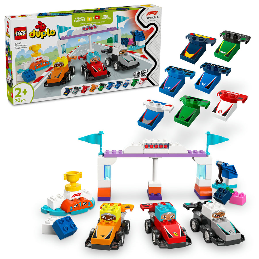 LEGO DUPLO 10445 — Echipa F1: Masini și piloti de curse – imagine 1