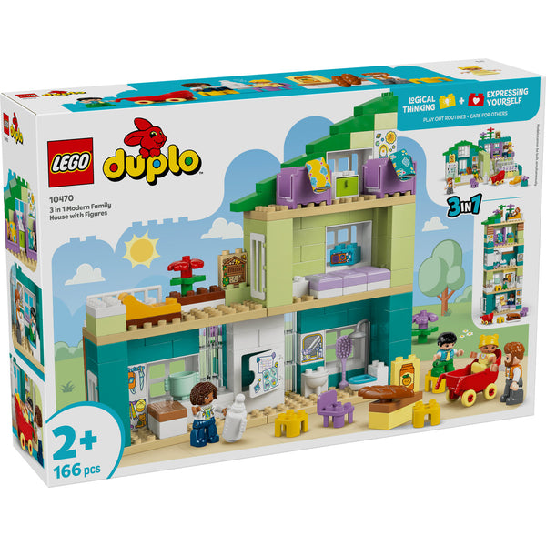 LEGO DUPLO 10470 — Casă modernă de familie 3 în 1, cu figurine – imagine 2