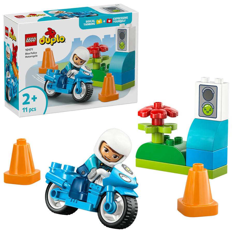LEGO DUPLO 10471 — Motocicletă albastră de poliție – imagine 1
