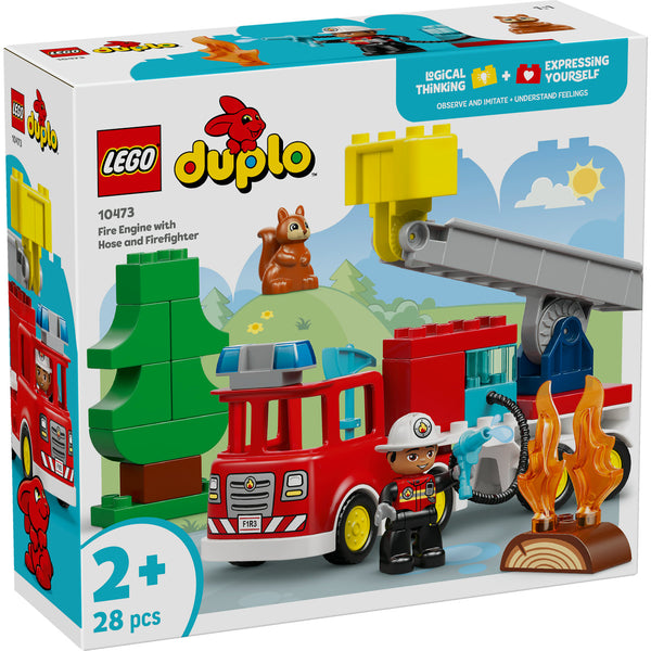 LEGO DUPLO 10473 — Camion de pompieri cu furtun și pompier – imagine 2