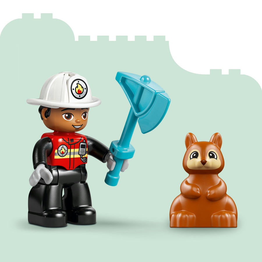 LEGO DUPLO 10473 — Camion de pompieri cu furtun și pompier – imagine 6