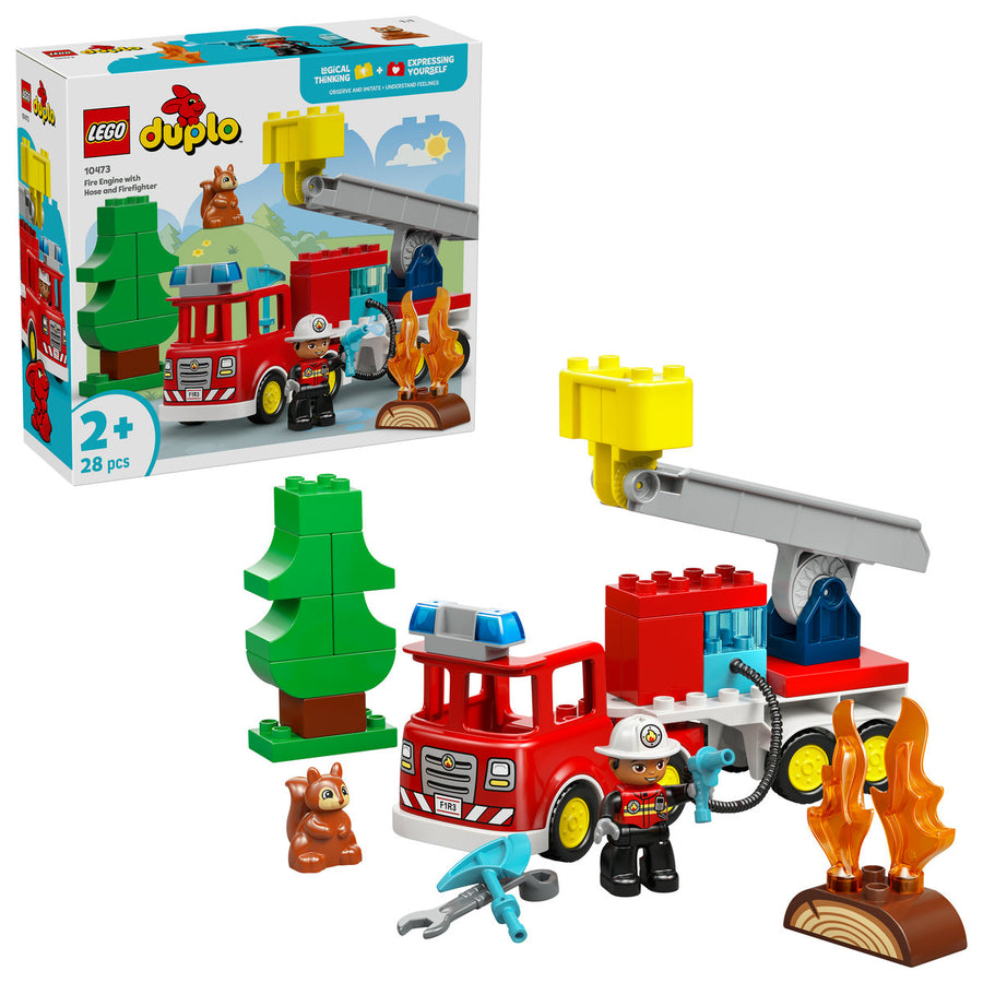 LEGO DUPLO 10473 — Camion de pompieri cu furtun și pompier – imagine 1