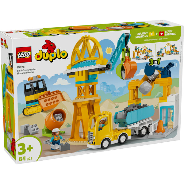 LEGO DUPLO 10476 — Șantier și vehicule de construcții 3 în 1 – imagine 2