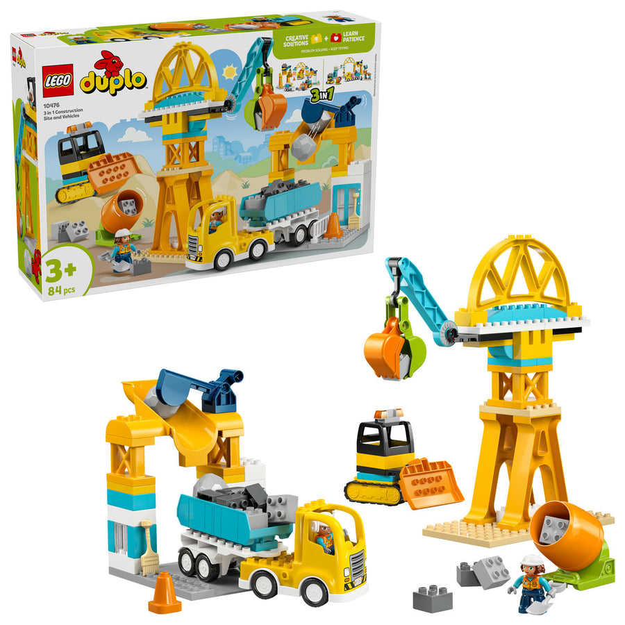 LEGO DUPLO 10476 — Șantier și vehicule de construcții 3 în 1 – imagine 1