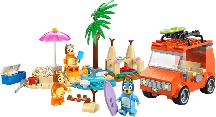 LEGO Bluey 11202 — Calatoria familiei lui Blue cu masina la plaja