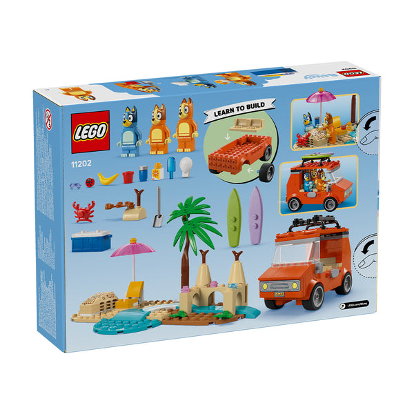 LEGO Bluey 11202 — Calatoria familiei lui Blue cu masina la plaja – imagine 3
