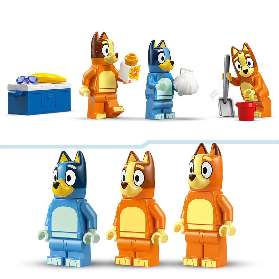LEGO Bluey 11202 — Calatoria familiei lui Blue cu masina la plaja – imagine 7