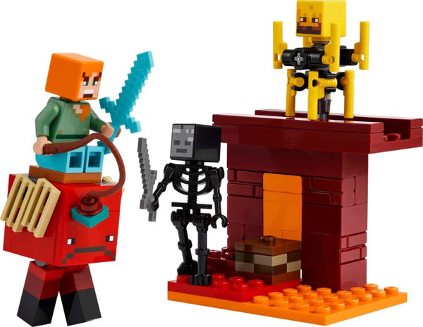 LEGO Minecraft 21266 — Batalie deasupra lavei în Nether