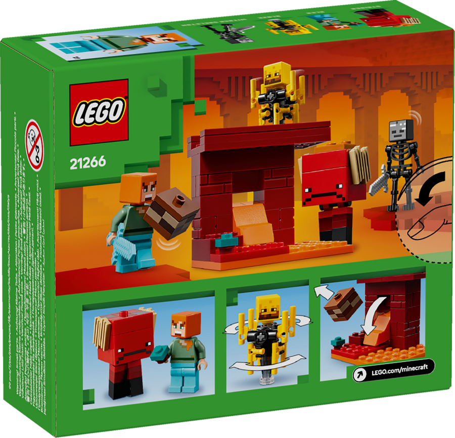 LEGO Minecraft 21266 — Batalie deasupra lavei în Nether – imagine 2