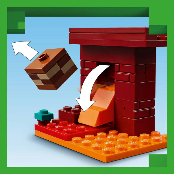 LEGO Minecraft 21266 — Batalie deasupra lavei în Nether – imagine 5