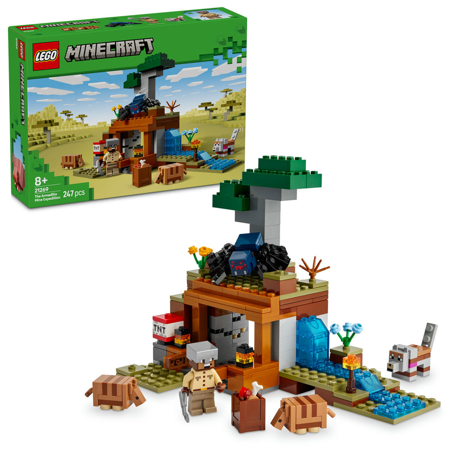 LEGO Minecraft 21269 — Expeditia de minerit cu Tatu – imagine 1