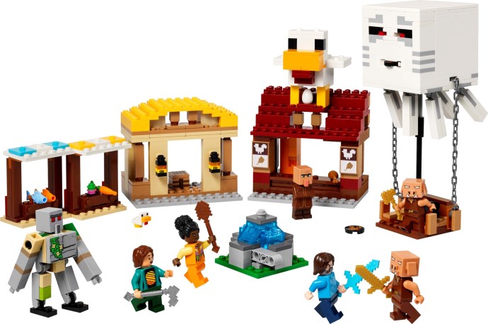 LEGO Minecraft 21273 — Atacul baloanelor Ghast asupra satului