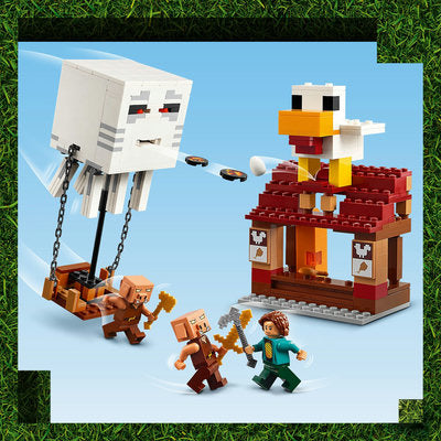 LEGO Minecraft 21273 — Atacul baloanelor Ghast asupra satului – imagine 9