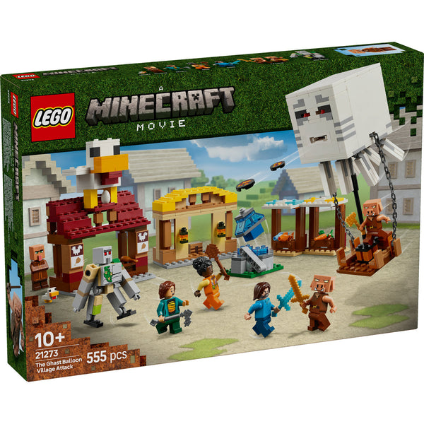 LEGO Minecraft 21273 — Atacul baloanelor Ghast asupra satului – imagine 2