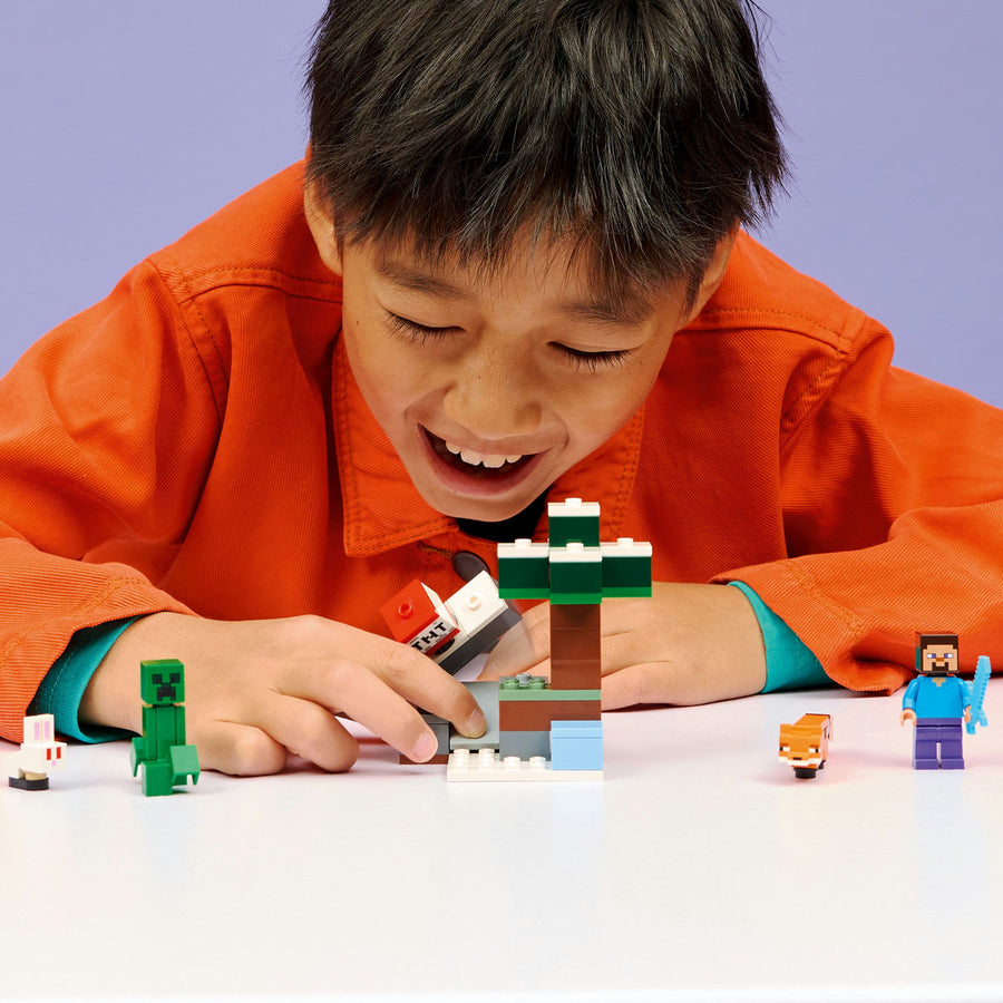 LEGO Minecraft 21583 — Aventura din Taiga a lui Steve – imagine 4