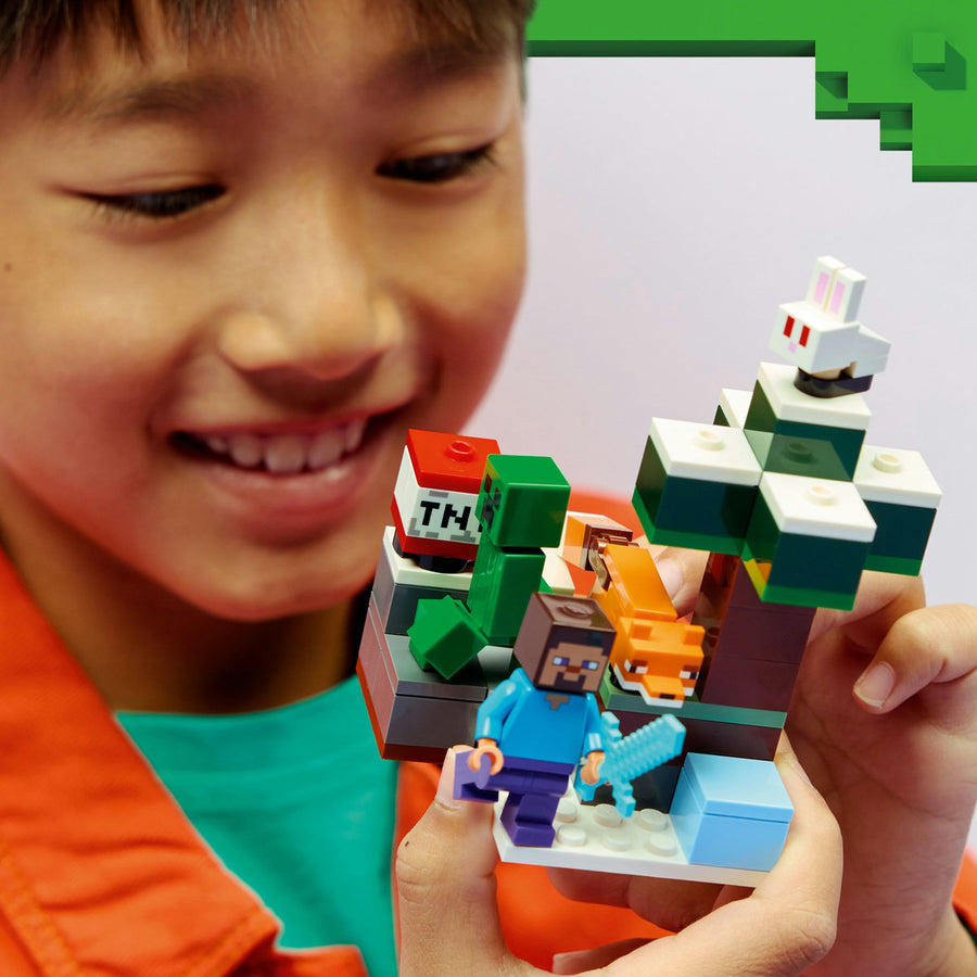 LEGO Minecraft 21583 — Aventura din Taiga a lui Steve – imagine 7