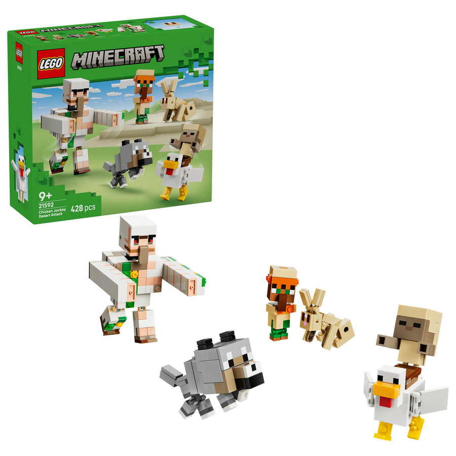 LEGO Minecraft 21592 — Atac în deșert cu un jocheu de găini – imagine 1