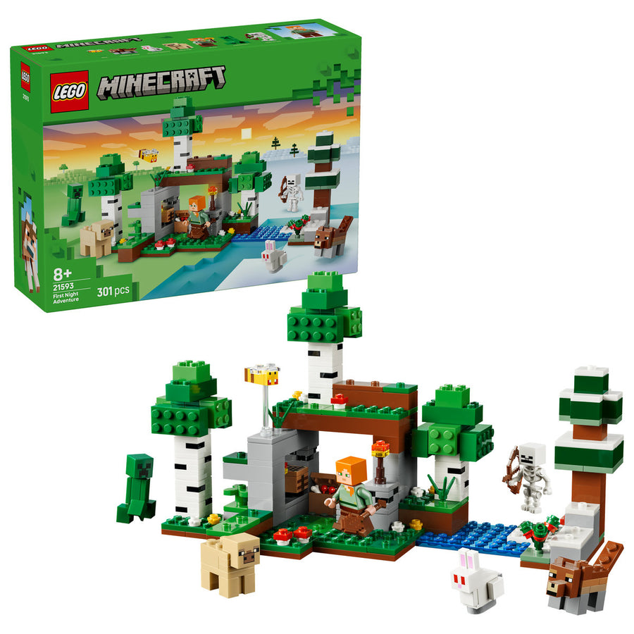 LEGO Minecraft 21593 — Prima aventură pe timp de noapte – imagine 1