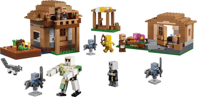 LEGO Minecraft 21596 — Atacul Evocatorilor asupra satului