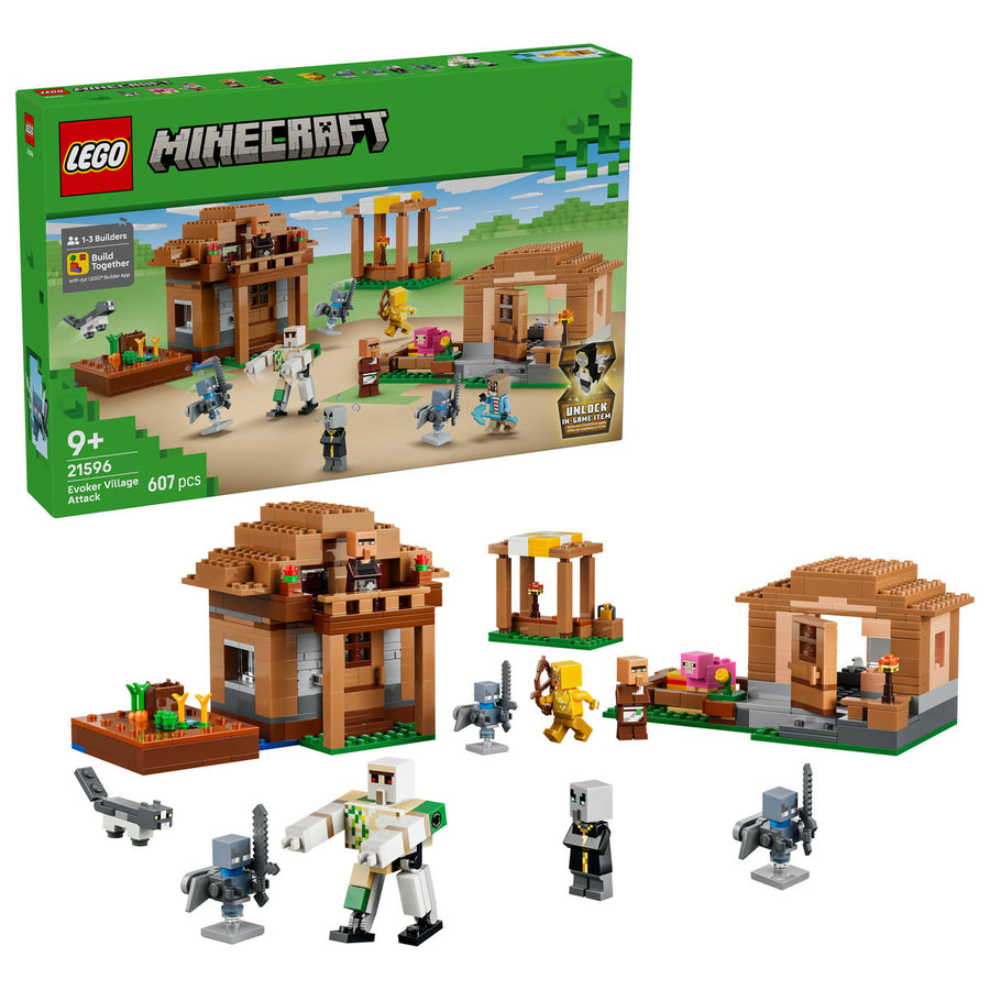 LEGO Minecraft 21596 — Atacul Evocatorilor asupra satului – imagine 1