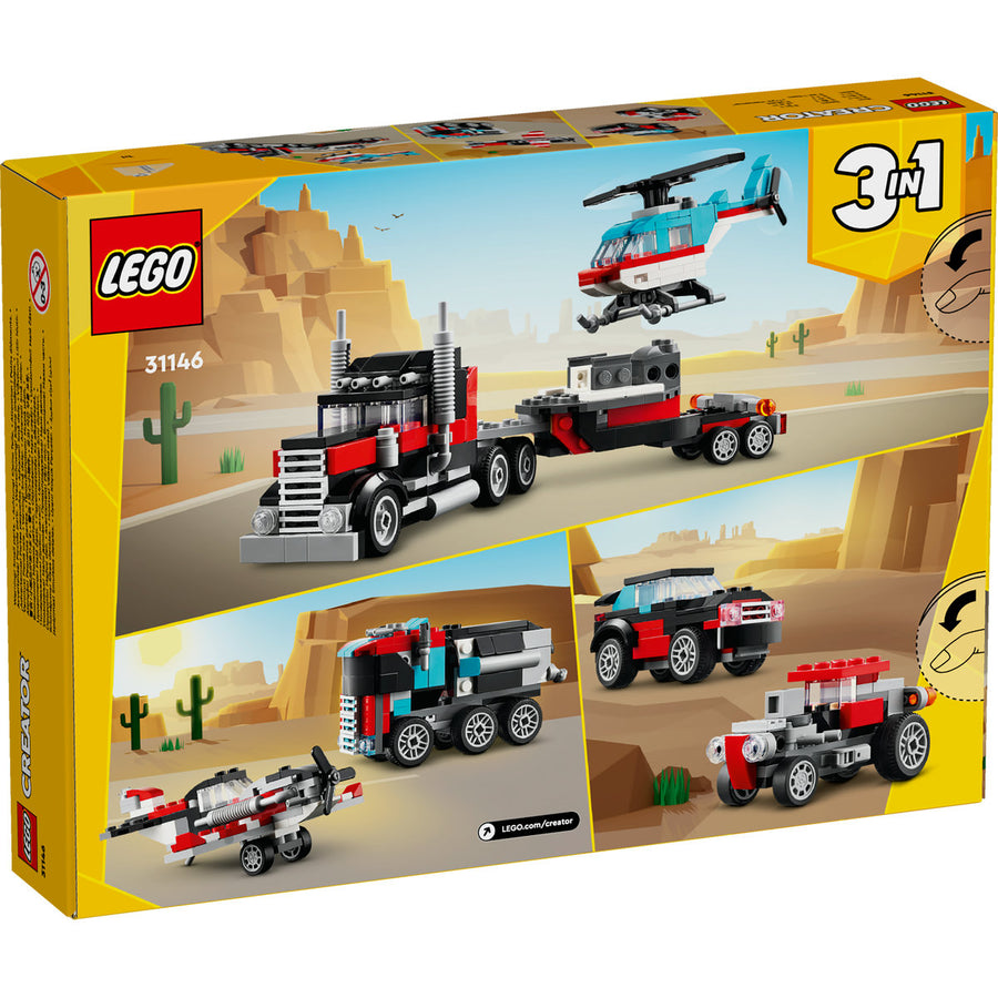 LEGO Creator 31146 — Camioneta cu platforma și elicopter – imagine 3