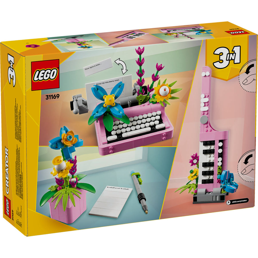 LEGO Creator 31169 — Masina de scris cu flori – imagine 3