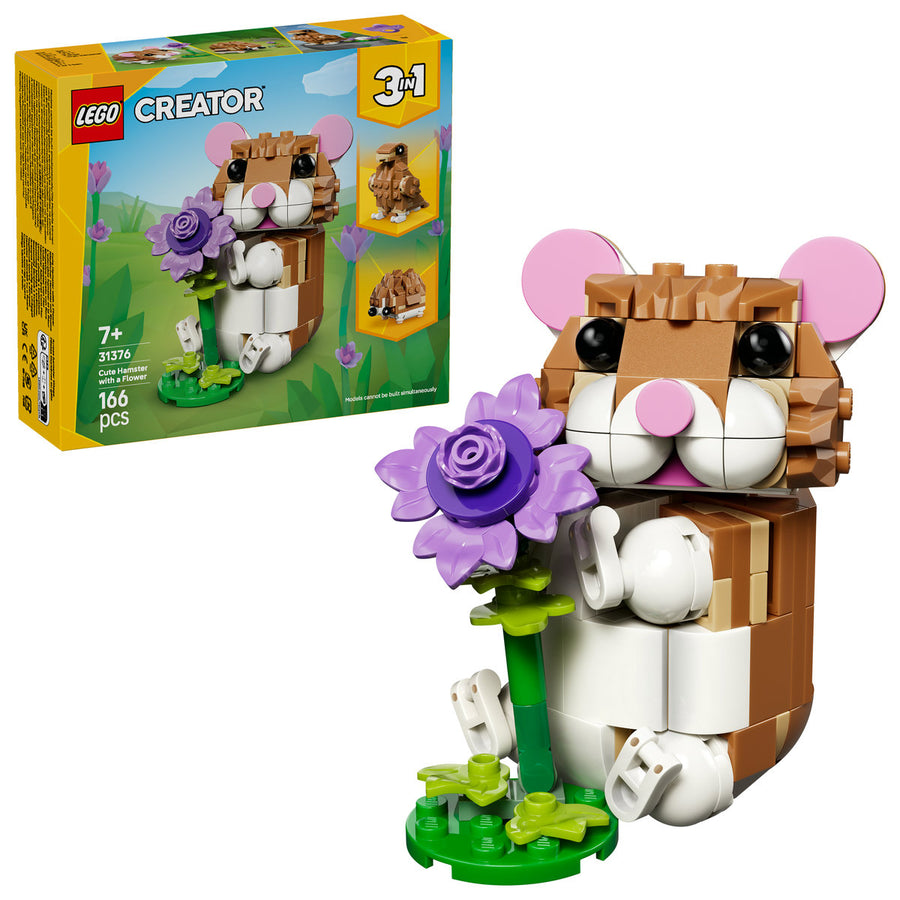 LEGO Creator 31376 — Hamster adorabil cu o floare – imagine 1
