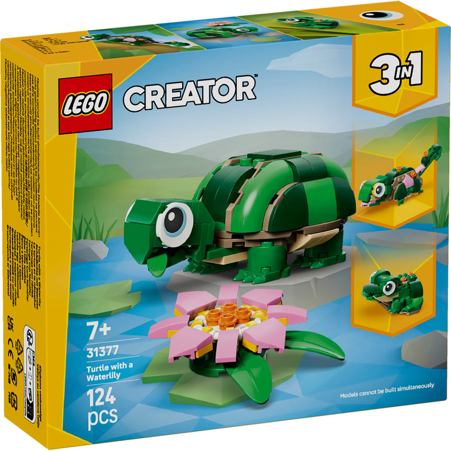 LEGO Creator 31377 — Broască-țestoasă cu o floare de nufăr – imagine 2