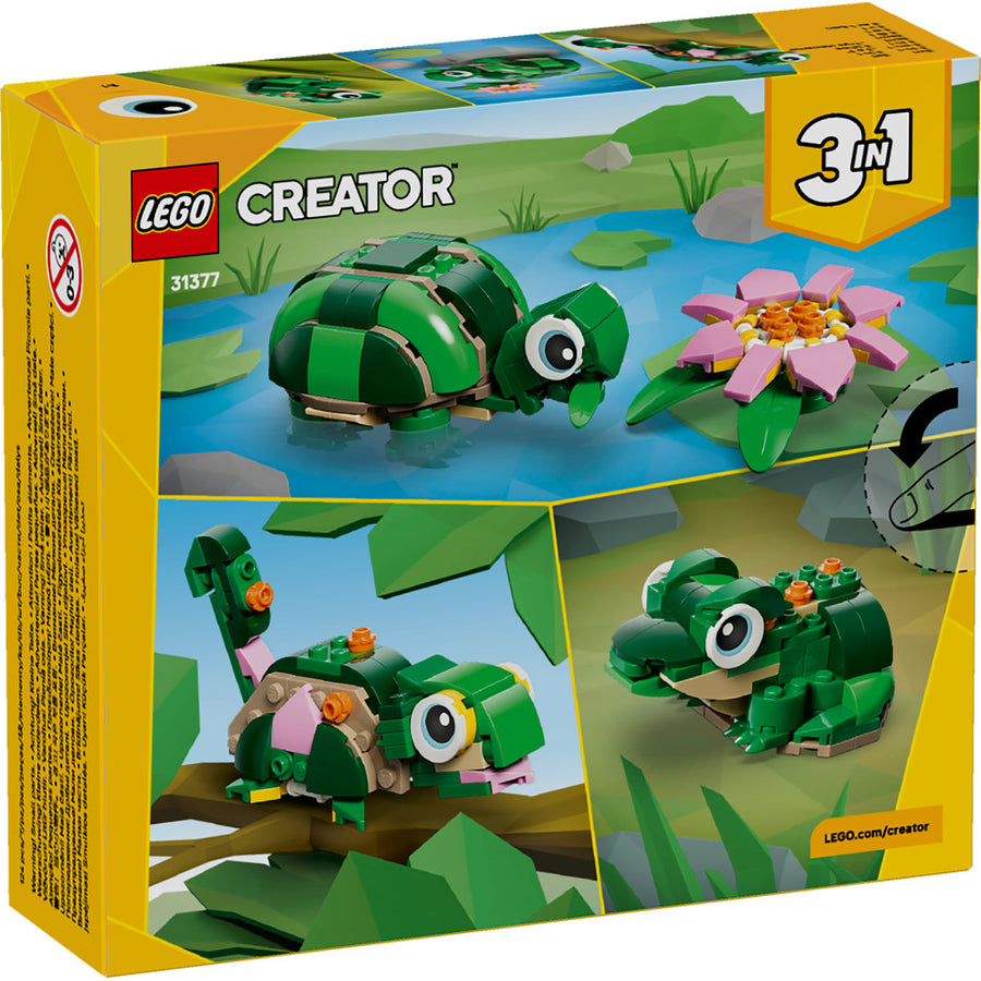 LEGO Creator 31377 — Broască-țestoasă cu o floare de nufăr – imagine 3
