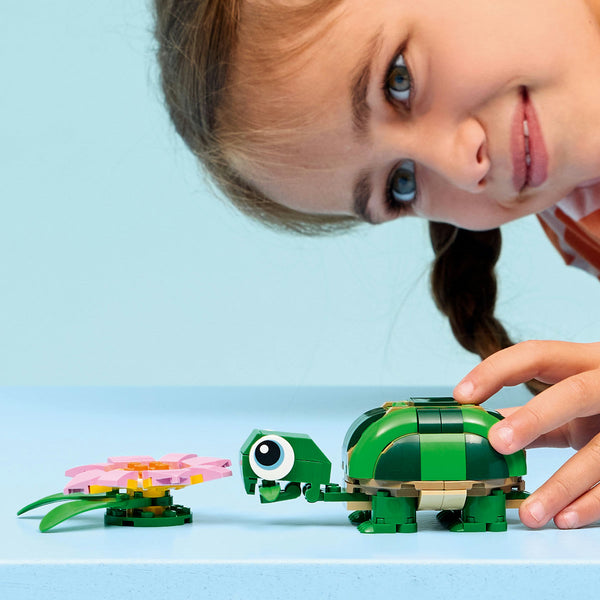 LEGO Creator 31377 — Broască-țestoasă cu o floare de nufăr – imagine 4