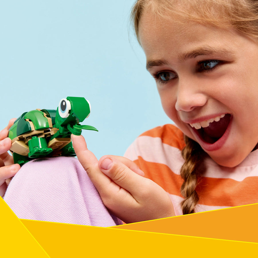 LEGO Creator 31377 — Broască-țestoasă cu o floare de nufăr – imagine 7