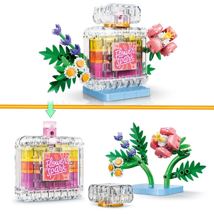 LEGO Creator 31383 — Sticlă de parfum cu flori decorativă – imagine 8