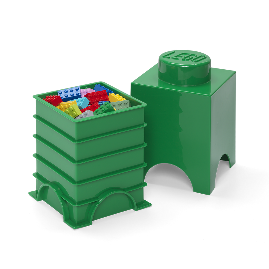 Cutie depozitare LEGO 1 verde inchis