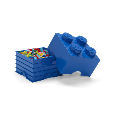 Cutie depozitare LEGO 2x2 albastru inchis
