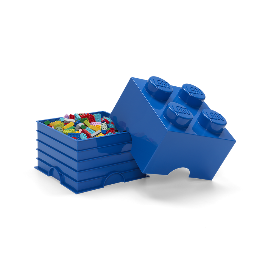 Cutie depozitare LEGO 2x2 albastru inchis