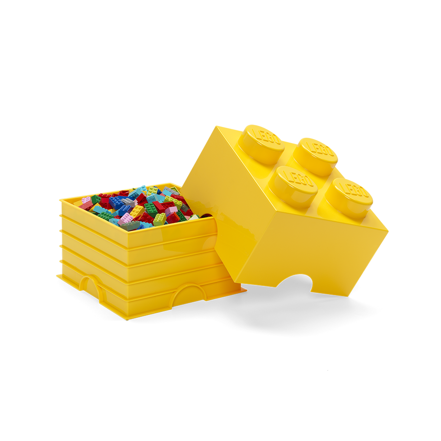 Cutie depozitare LEGO 4 galben