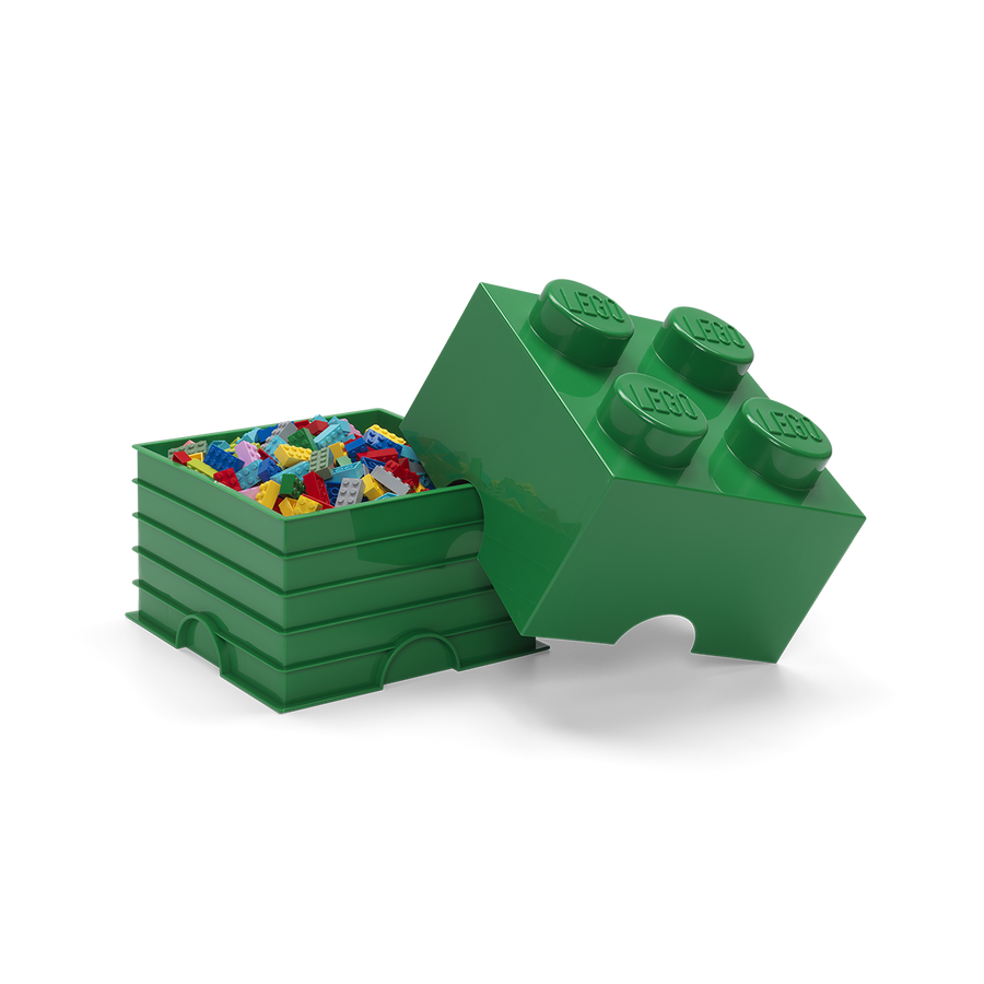Cutie depozitare LEGO 4 verde inchis