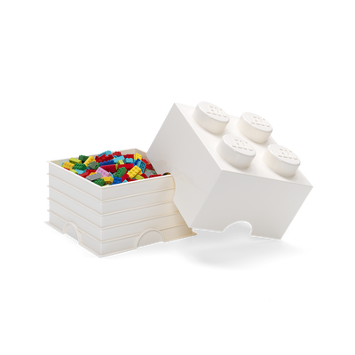 Cutie depozitare LEGO 4 alb