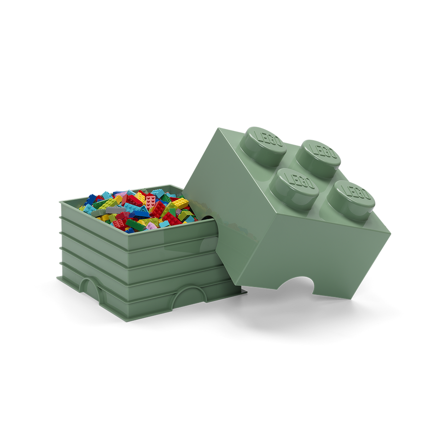 Cutie depozitare LEGO 2X2 verde nisip