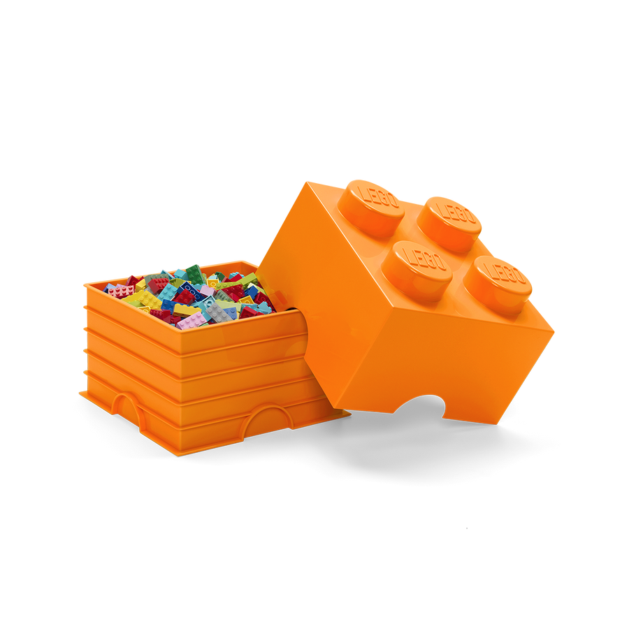 Cutie depozitare LEGO 2x2 portocaliu