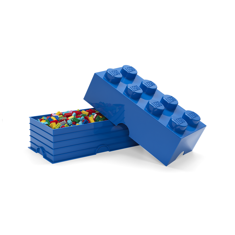 Cutie depozitare LEGO 2x4 albastru inchis